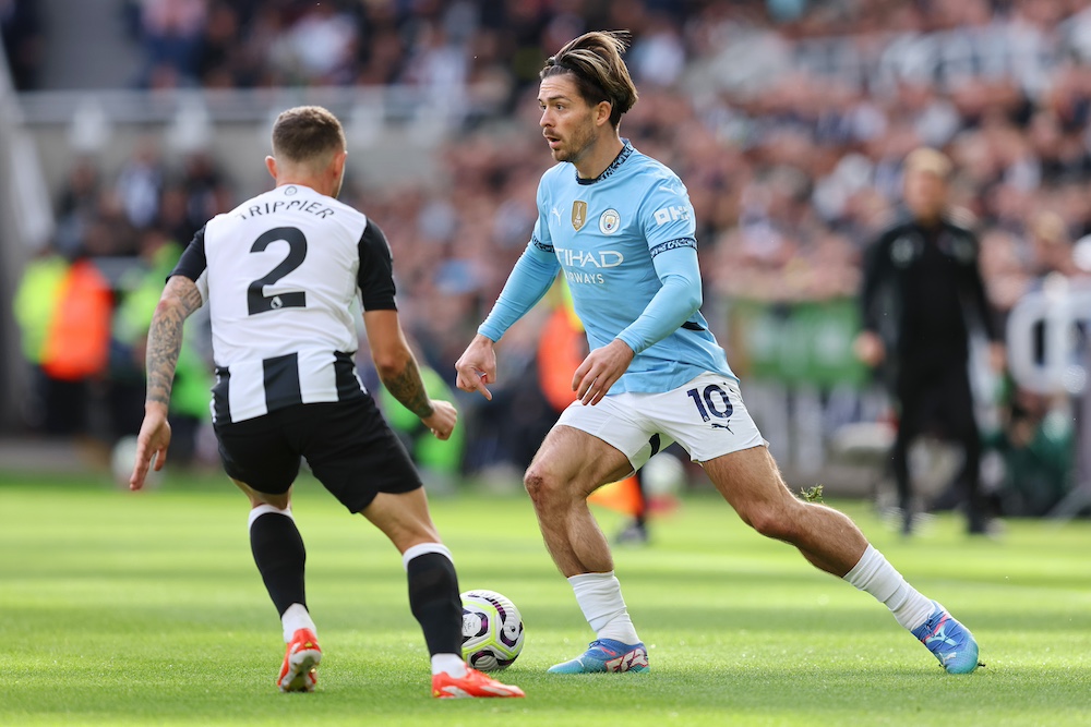 Jack Grealish in action against Newcastle United.