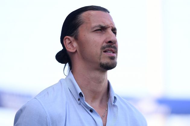 PARMA, ITALY - AUGUST 24:Zlatan Ibrahimovic of AC Milan during the Serie match between Parma and Milan at Stadio Ennio Tardini on August 24, 2024 in Parma, Italy.