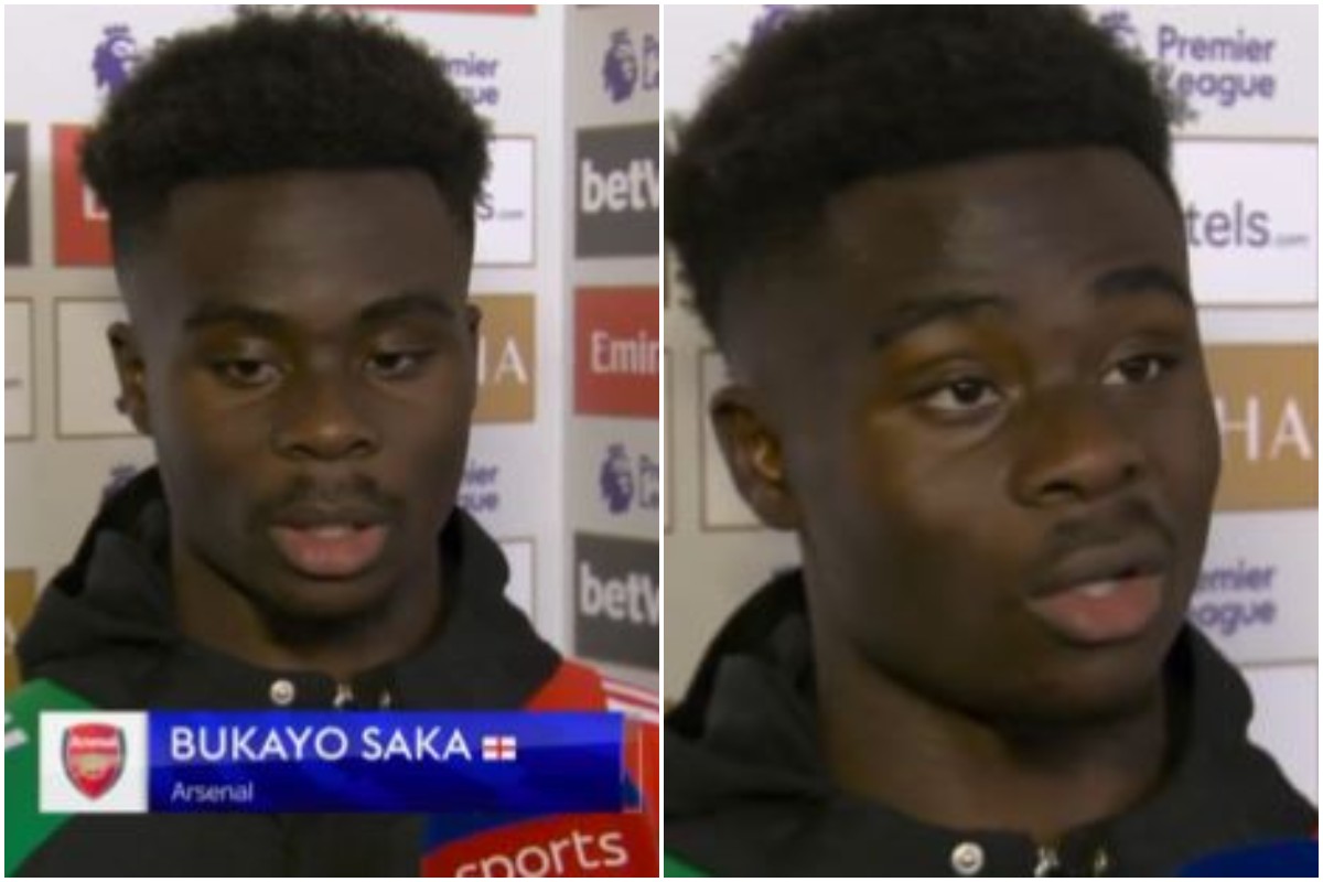 Bukayo Saka after Arsenal 2-2 Liverpool