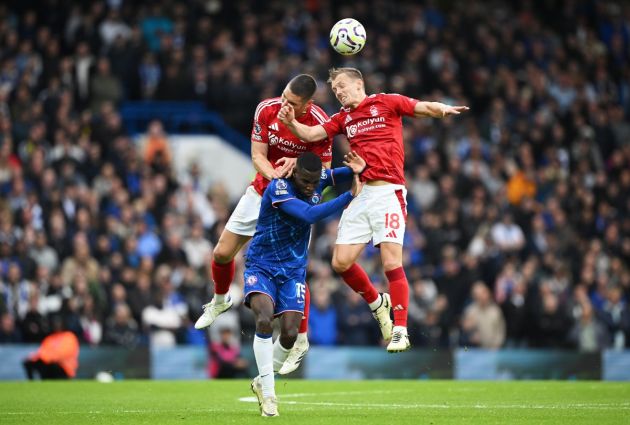 Nikola Milenkovic in action for Nottingham Forest