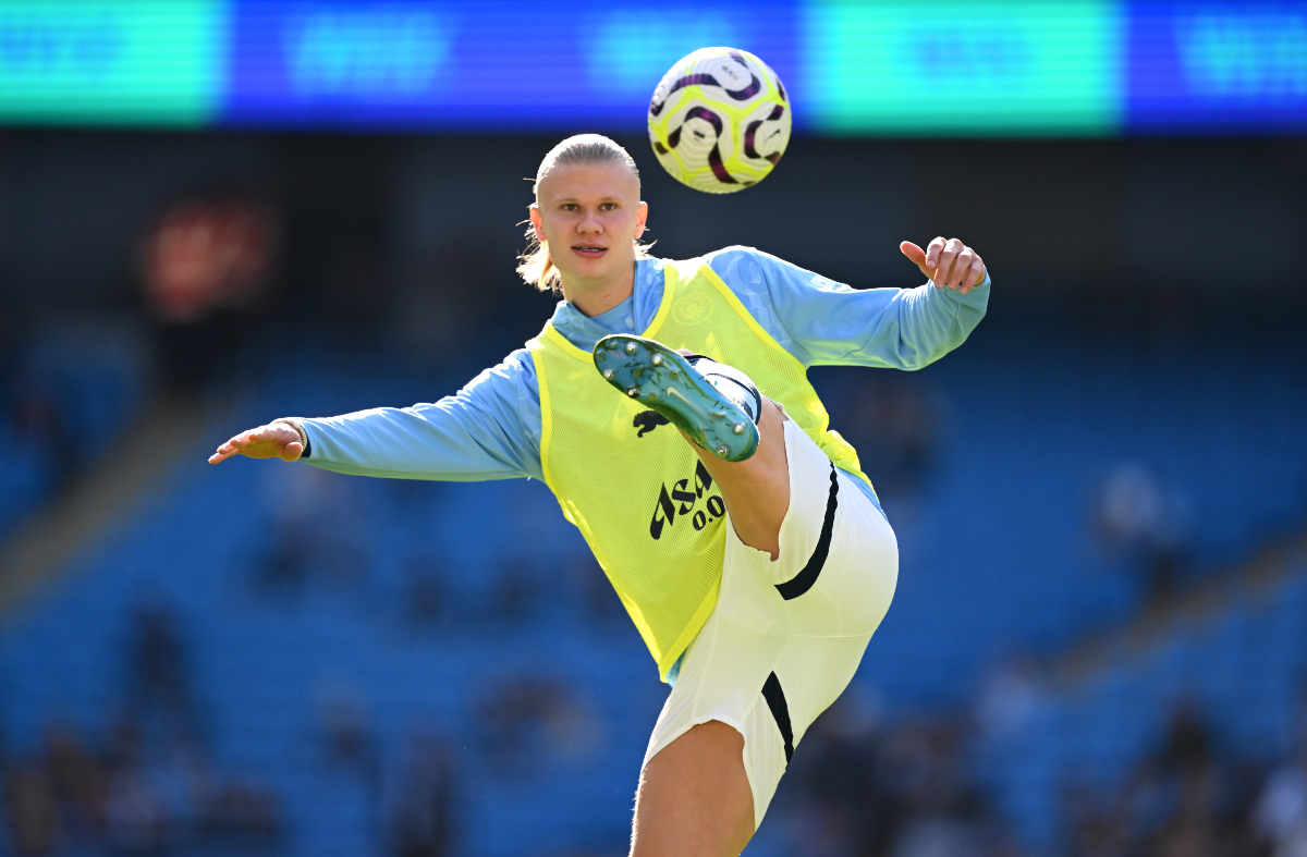 Man City striker Erling Haaland 