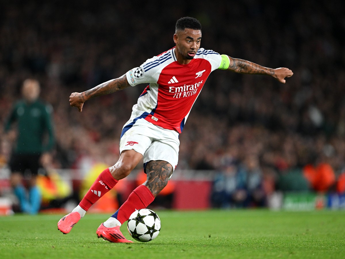 Gabriel Jesus in action for Arsenal vs Shakhtar