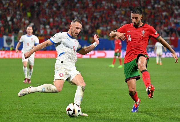 Goncalo Inacio in action for Portugal