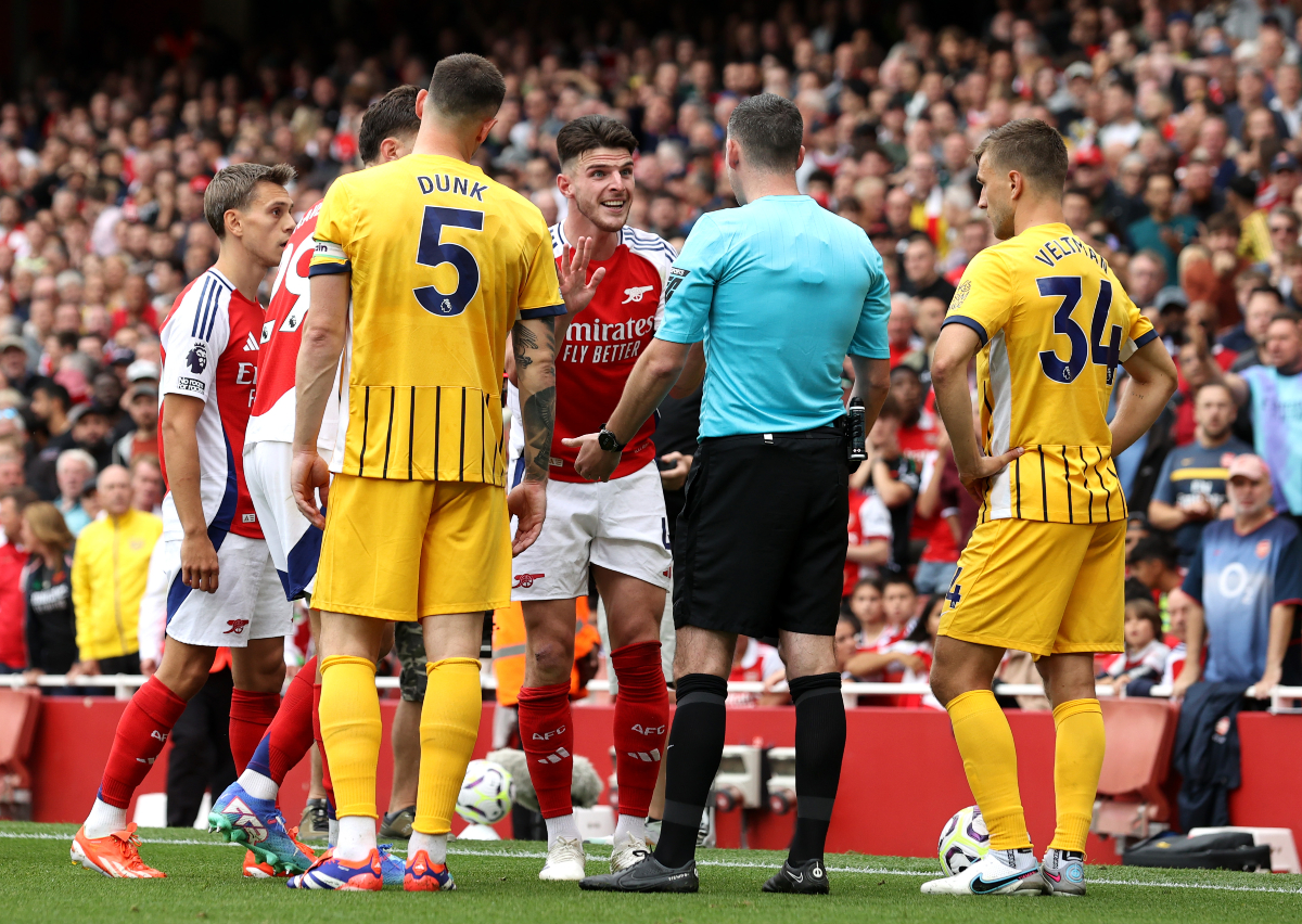 Howard Webb has commented on Declan Rice's red card during Arsenal vs Brighton