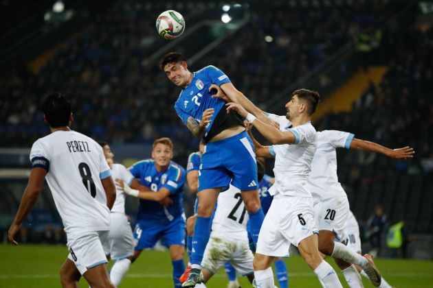 Alessandro Bastoni in action for Italy