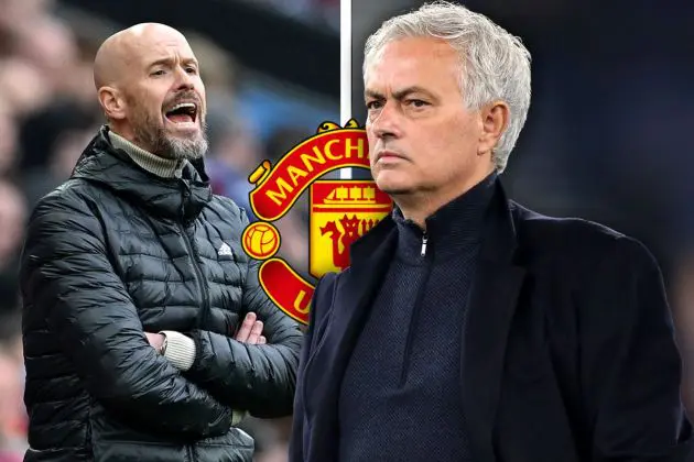 Jose Mourinho could influence Man United's decision to sack Erik Ten Hag.