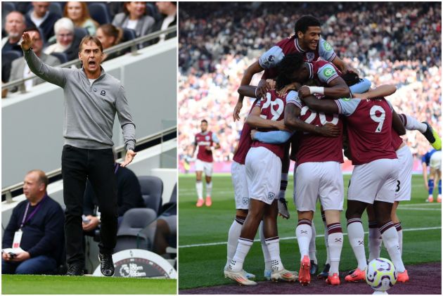 Julen Lopetegui and West Ham players