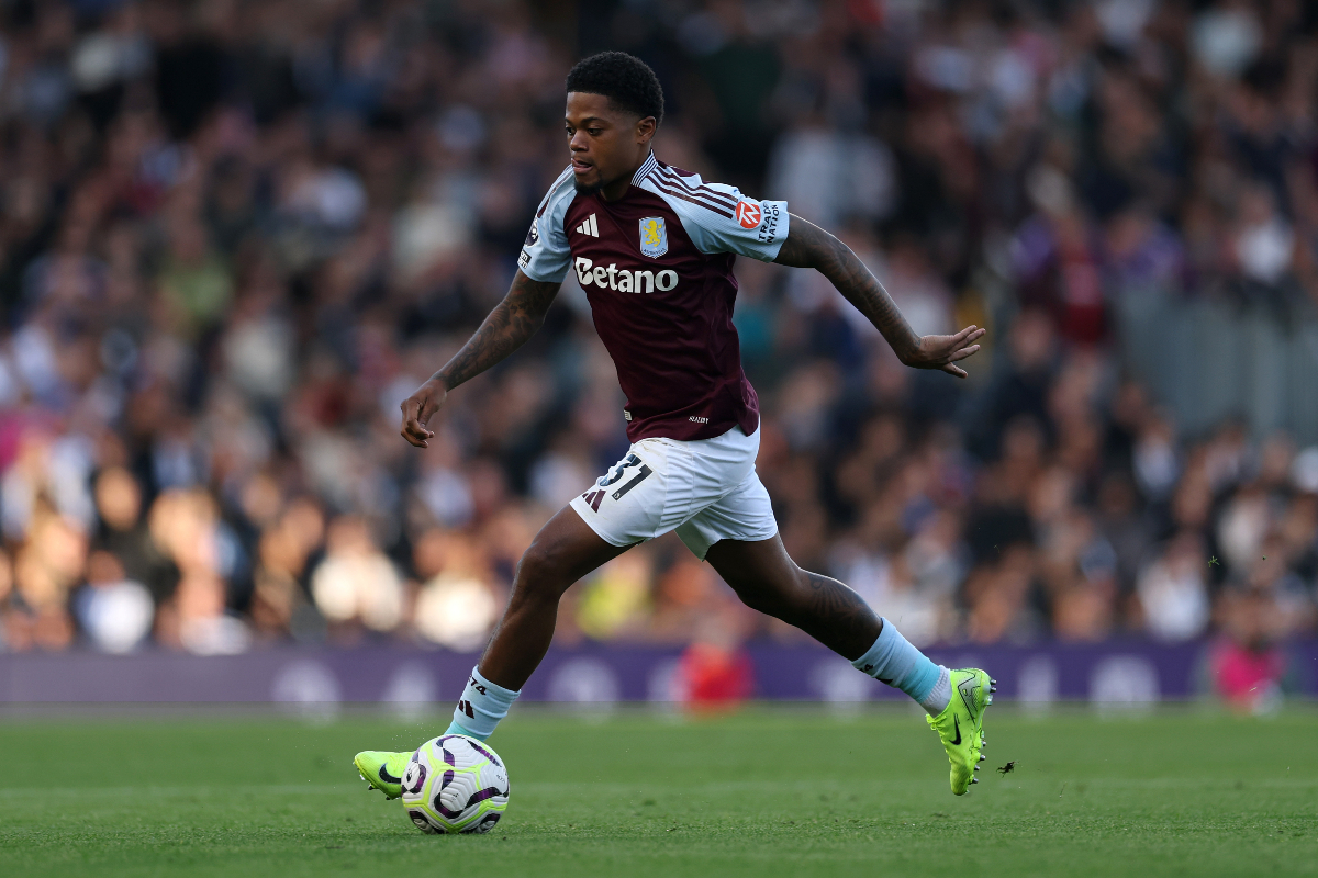 Leon Bailey in action for Aston Villa. 