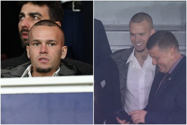 Mykhailo Mudryk at Arsenal's game against Shakhtar Donetsk