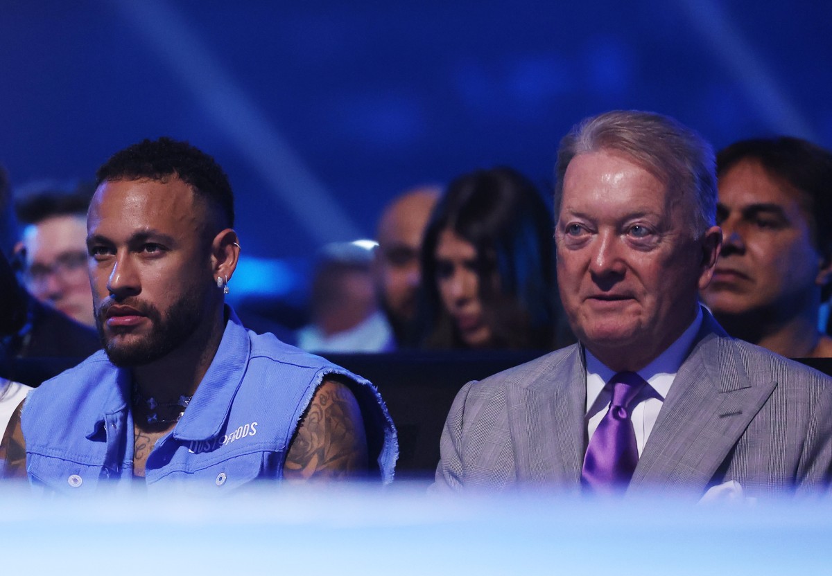 Neymar with Frank Warren