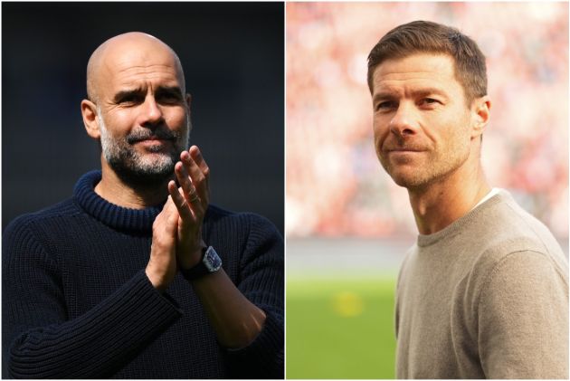 Pep Guardiola and Xabi Alonso