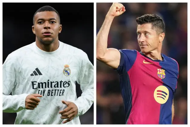 Kylian Mbappe and Robert Lewandowski are both set to start in Saturday's El Clasico between Real Madrid vs. Barcelona.