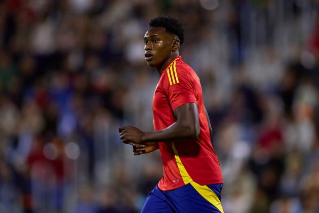 Samu Omorodion in action for Spain