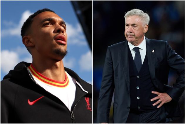 Trent Alexander-Arnold and Carlo Ancelotti