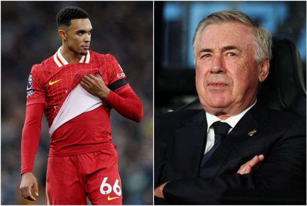 Trent Alexander-Arnold and Carlo Ancelotti