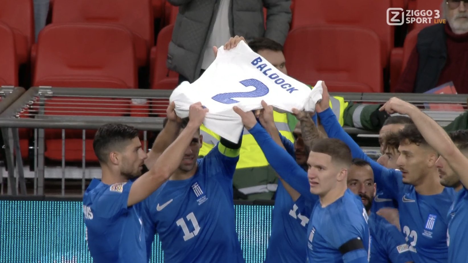 Greece players honour George Baldock