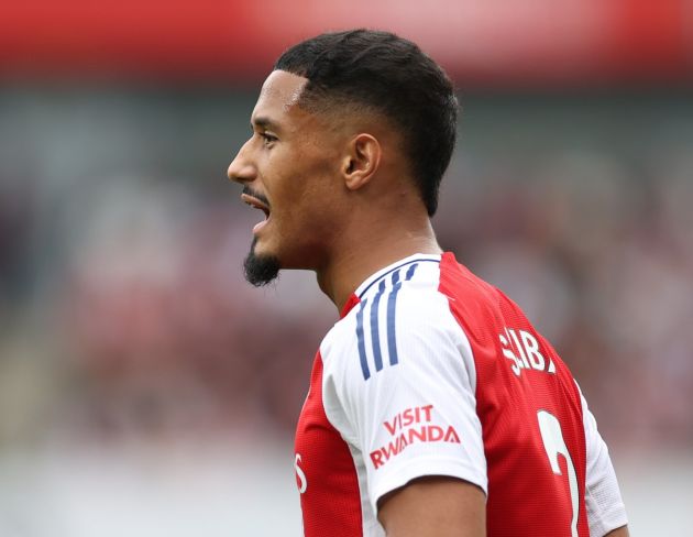 William Saliba in action for Arsenal