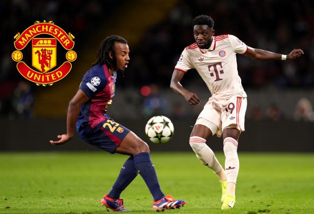 Alphonso Davies in action for Bayern Munich against Barceleona