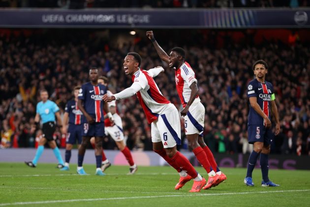 arsenal 2-0 psg gabriel partey