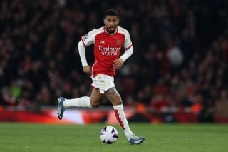 Reiss Nelson in action for Arsenal
