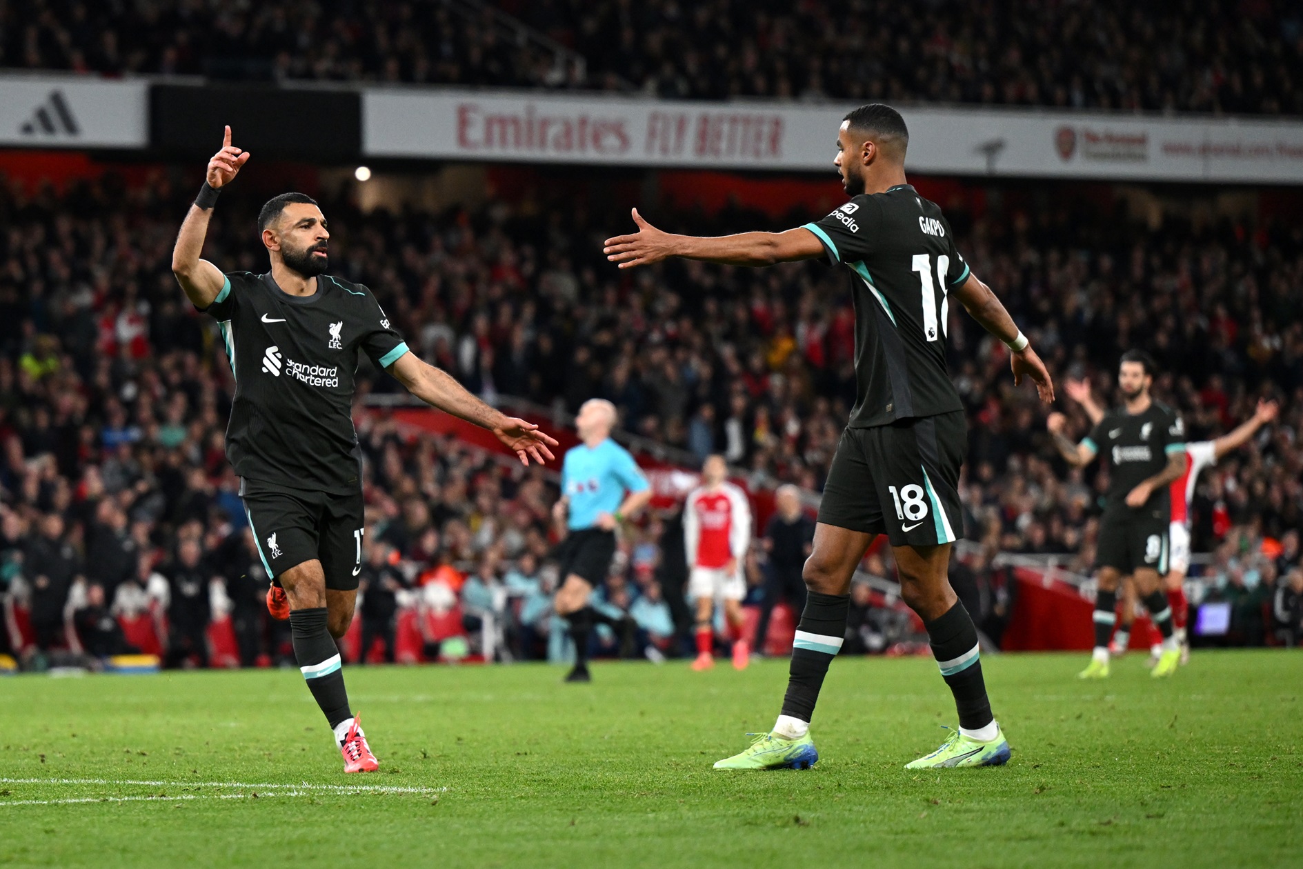 Mo Salah secured a point for Liverpool with his goal v Arsenal.