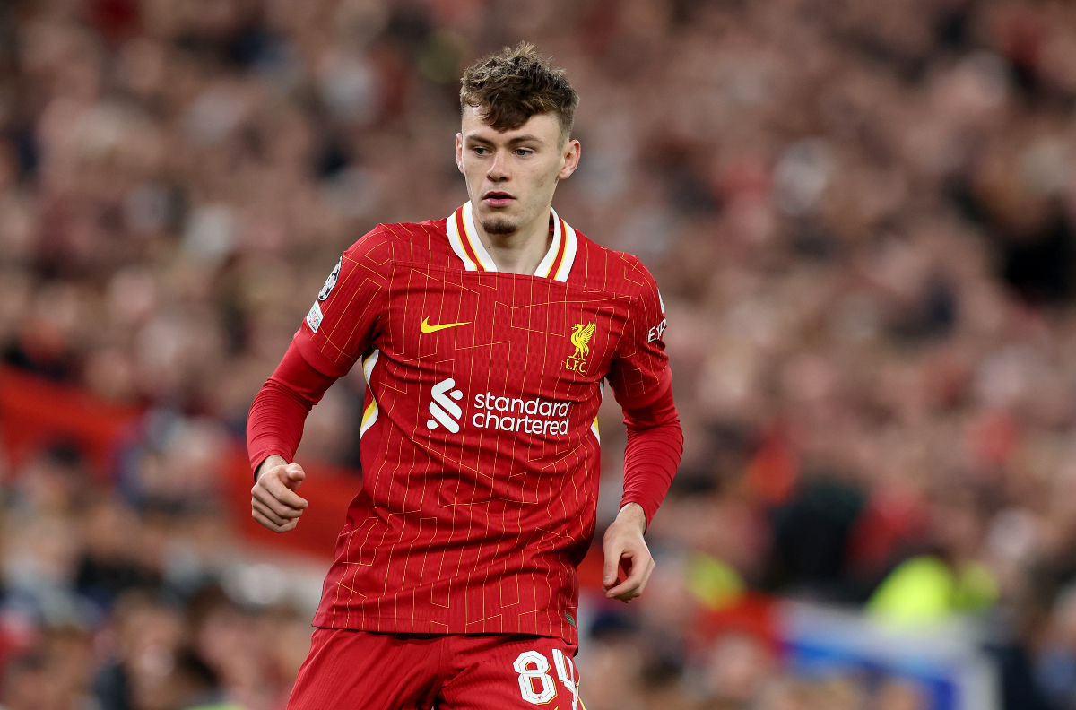 Conor Bradley in action for Liverpool