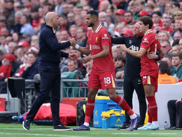 Arne Slot confirms Federico Chiesa is an injury doubt for Liverpool.