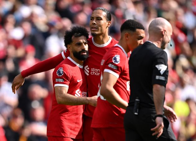 Liverpool players Mohamed Salah Virgil Van Dijk Trent Alexander-Arnold