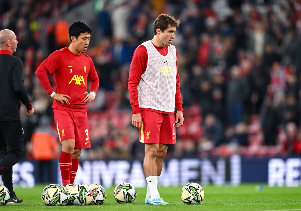 Federico Chiesa is an injury doubt for Liverpool against Crystal Palace.