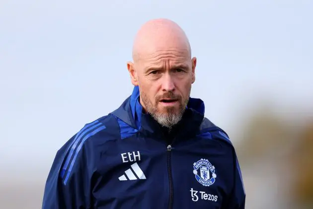 Man United manager Erik ten Hag in training