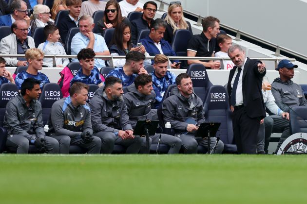 Ryan Mason along with rest of Tottenham coaching staff