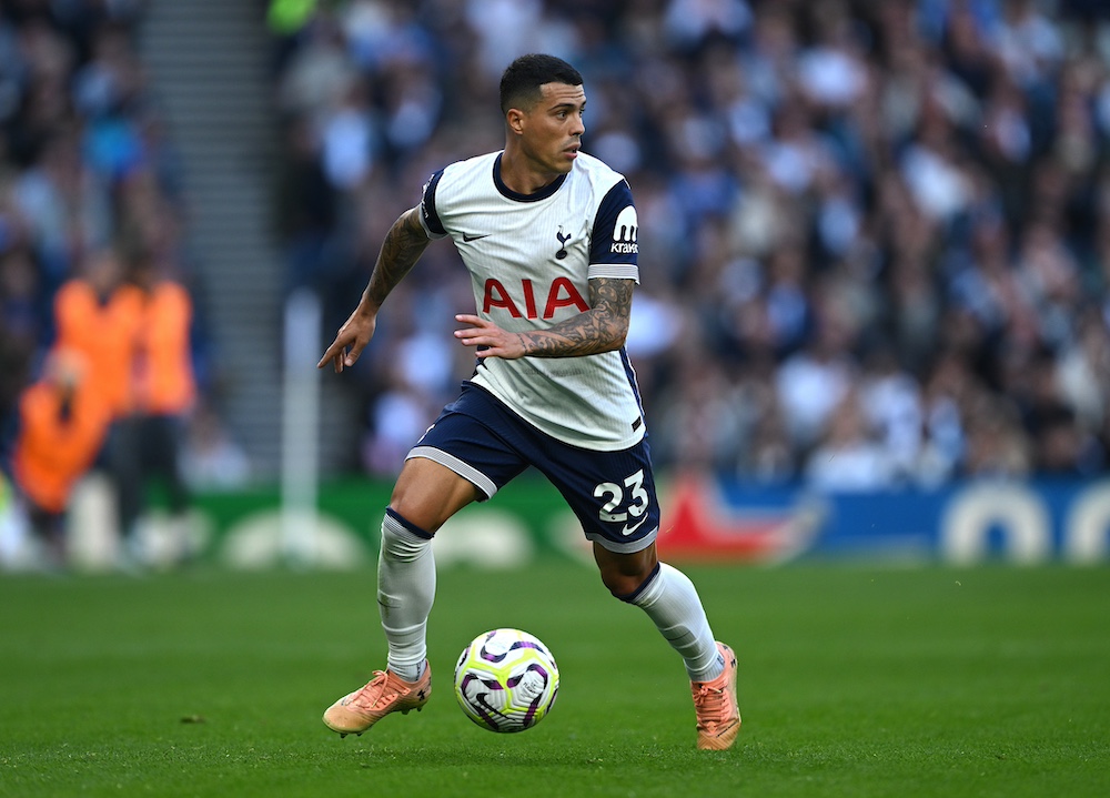 Pedro Porro in action for Spurs.