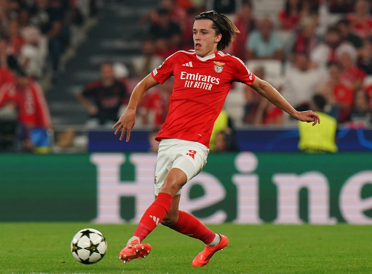 Alvaro Carreras in action for Benfica