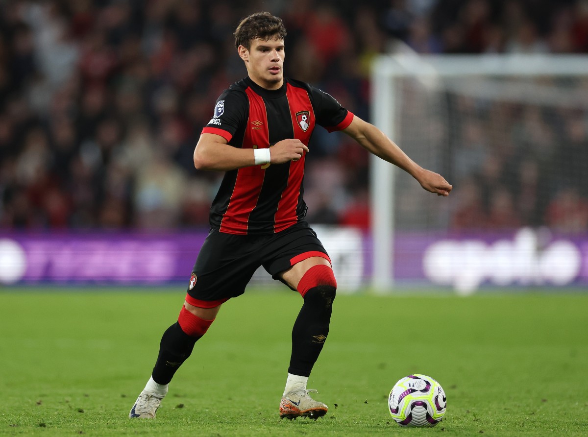 Bournemouth left-back Milos Kerkez