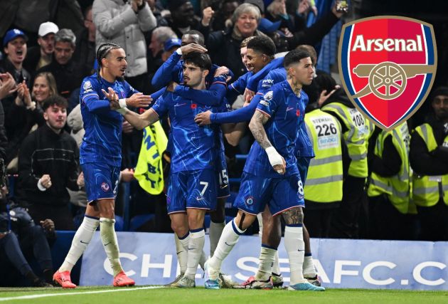 Pedro Neto celebrates scoring for Chelsea against Arsenal