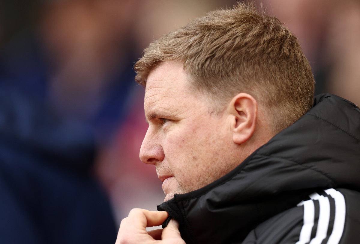 Eddie Howe during Newcastle's game against Nottingham Forest