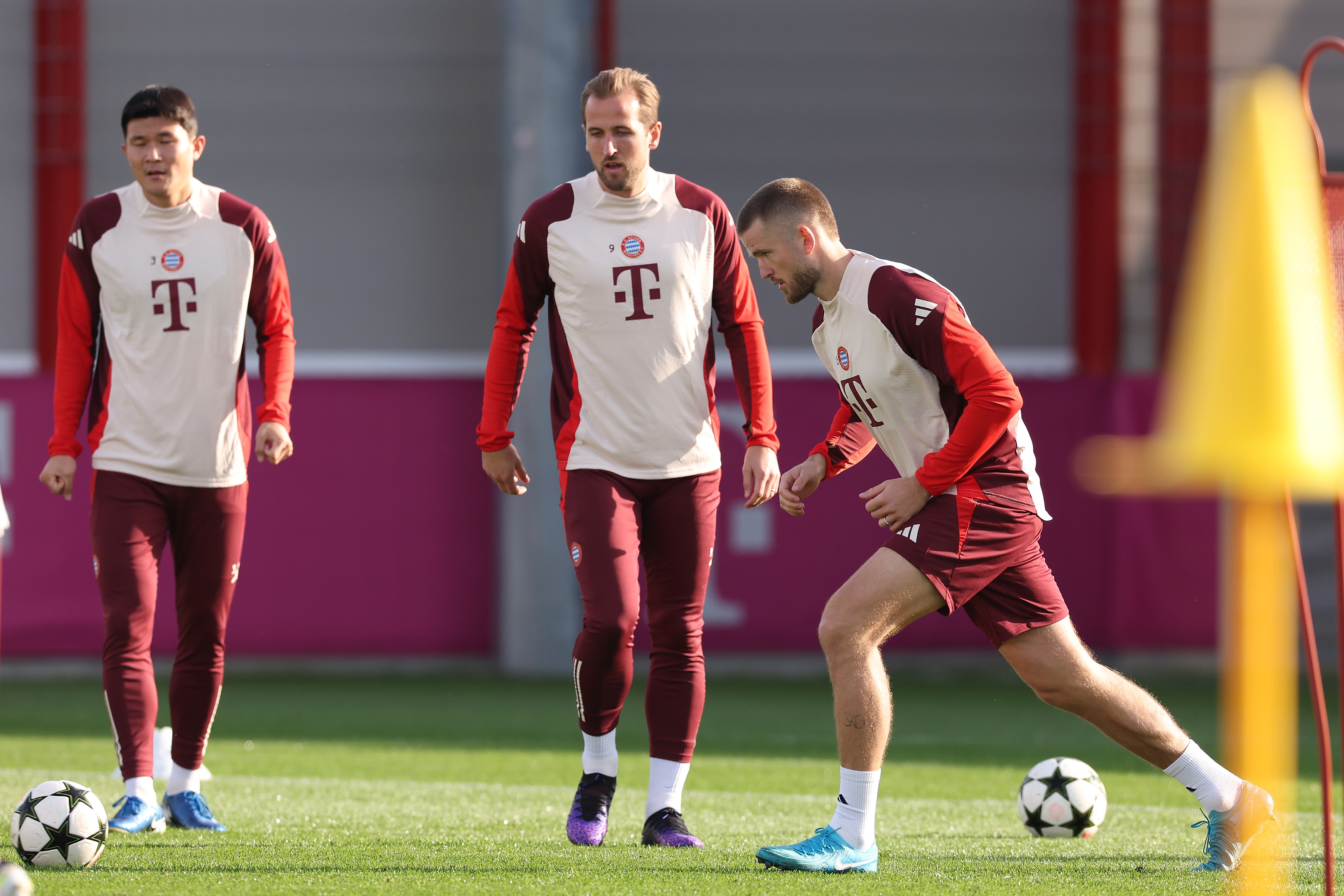 Former Tottenham star Eric Dier in training with Bayern Munich.