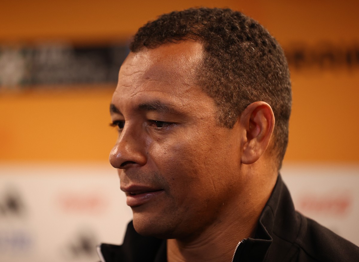 Gilberto Silva at a media event for the Women's World Cup in 2023