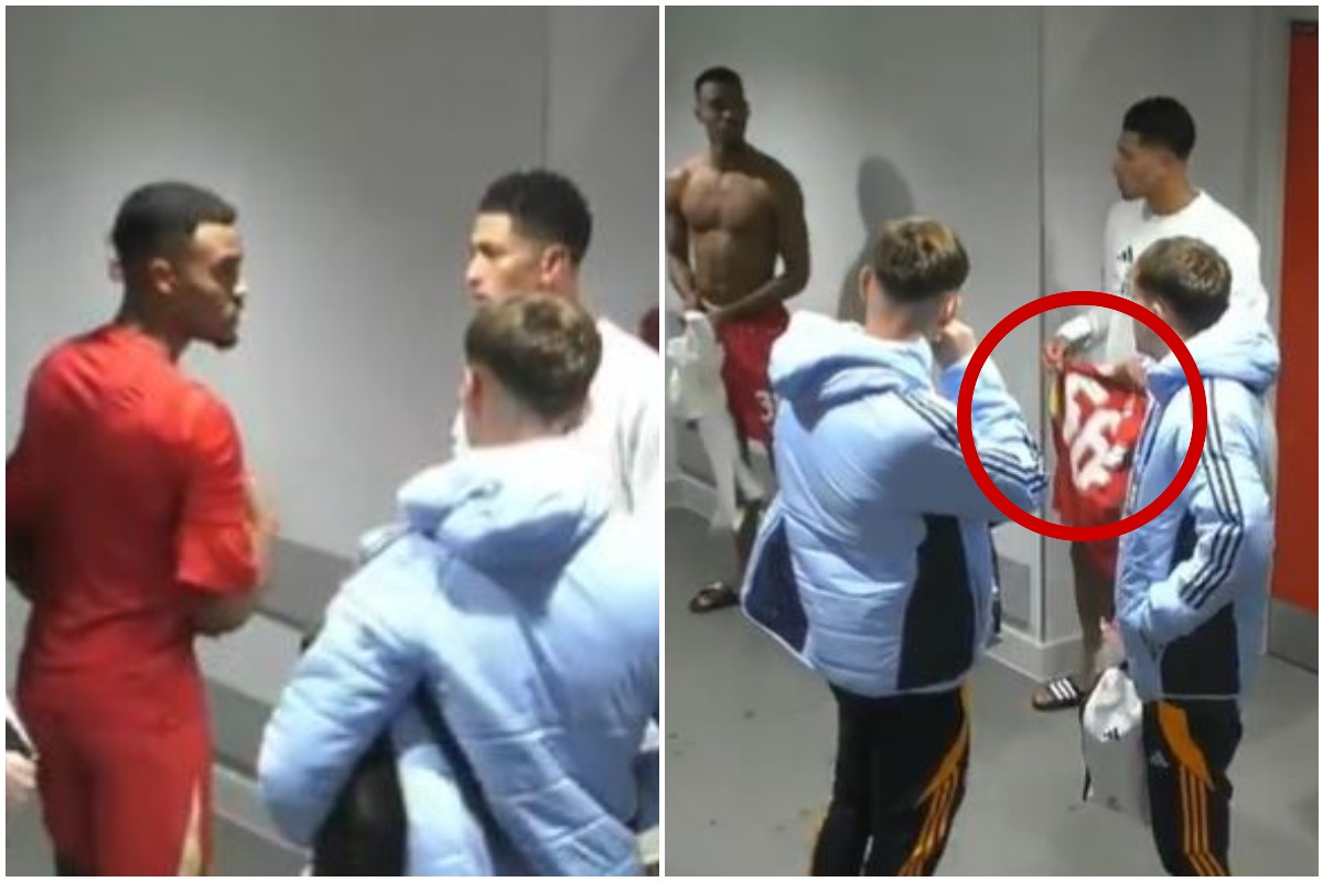 Jude Bellingham with Trent Alexander-Arnold's shirt