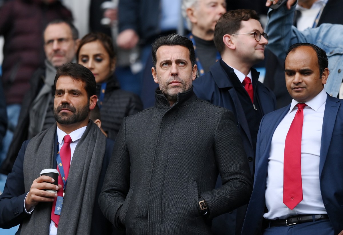 Edu at a game between Manchester City and Arsenal