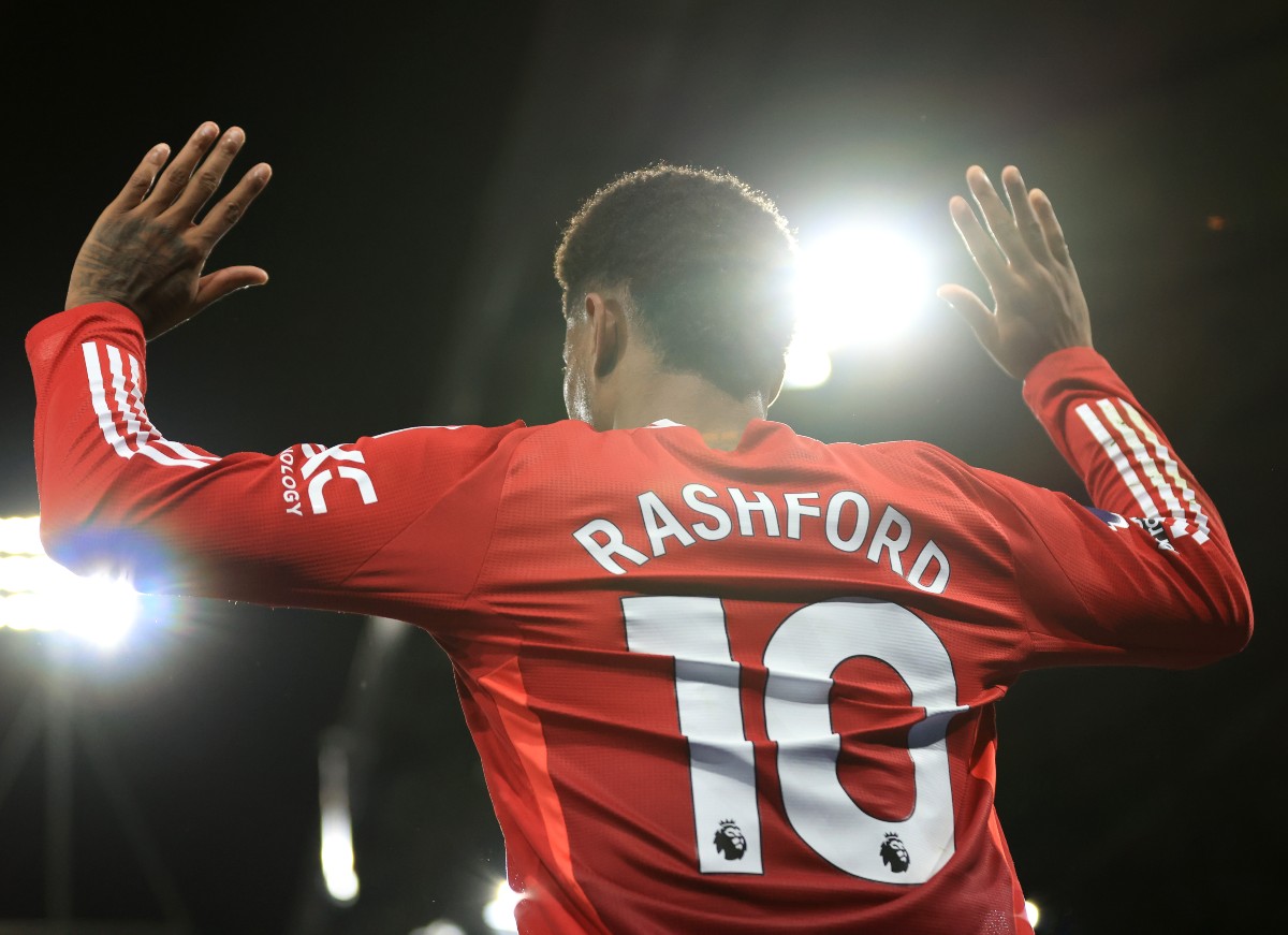 Marcus Rashford in action for Manchester United