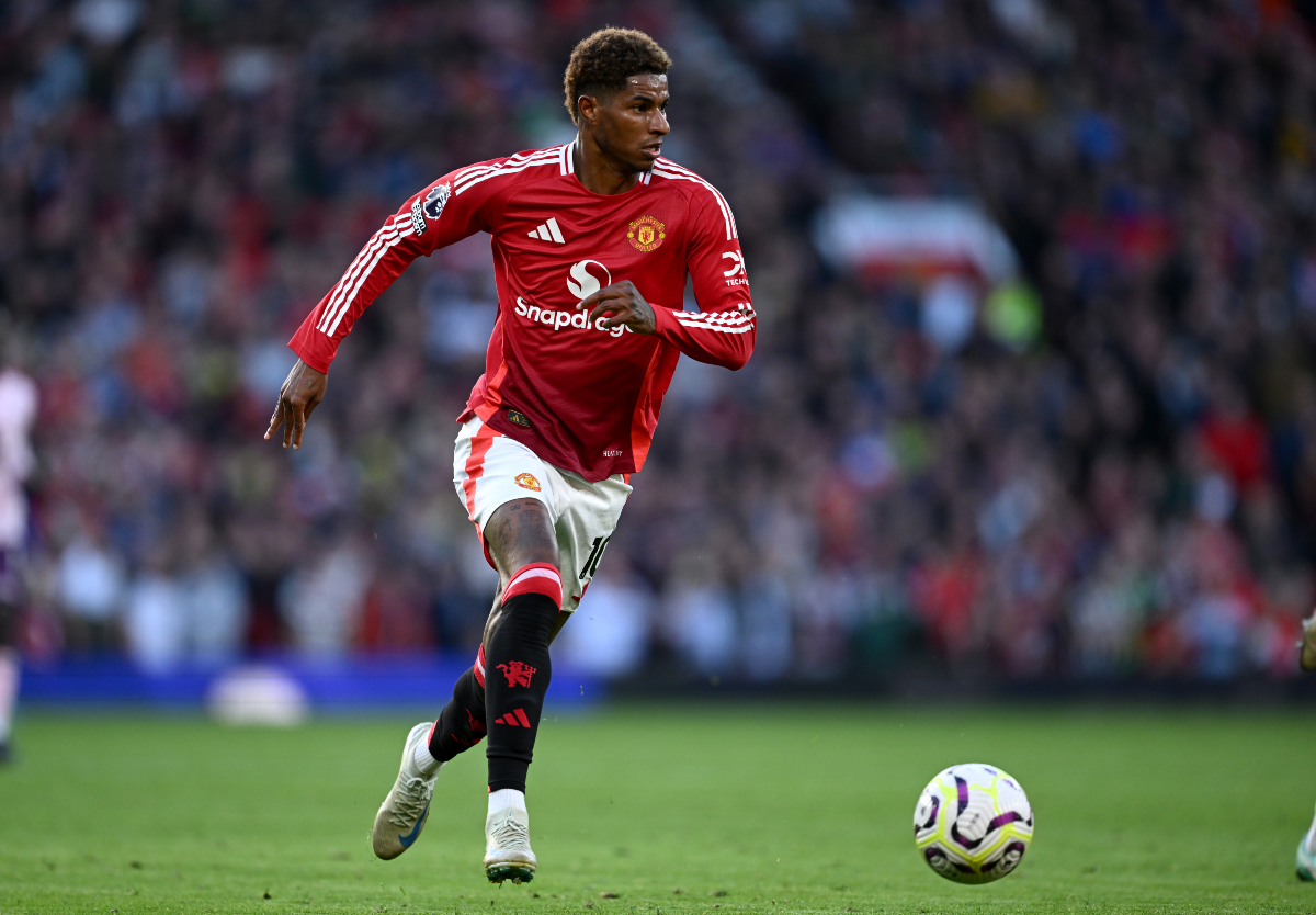 Marcus Rashford in action for Man United