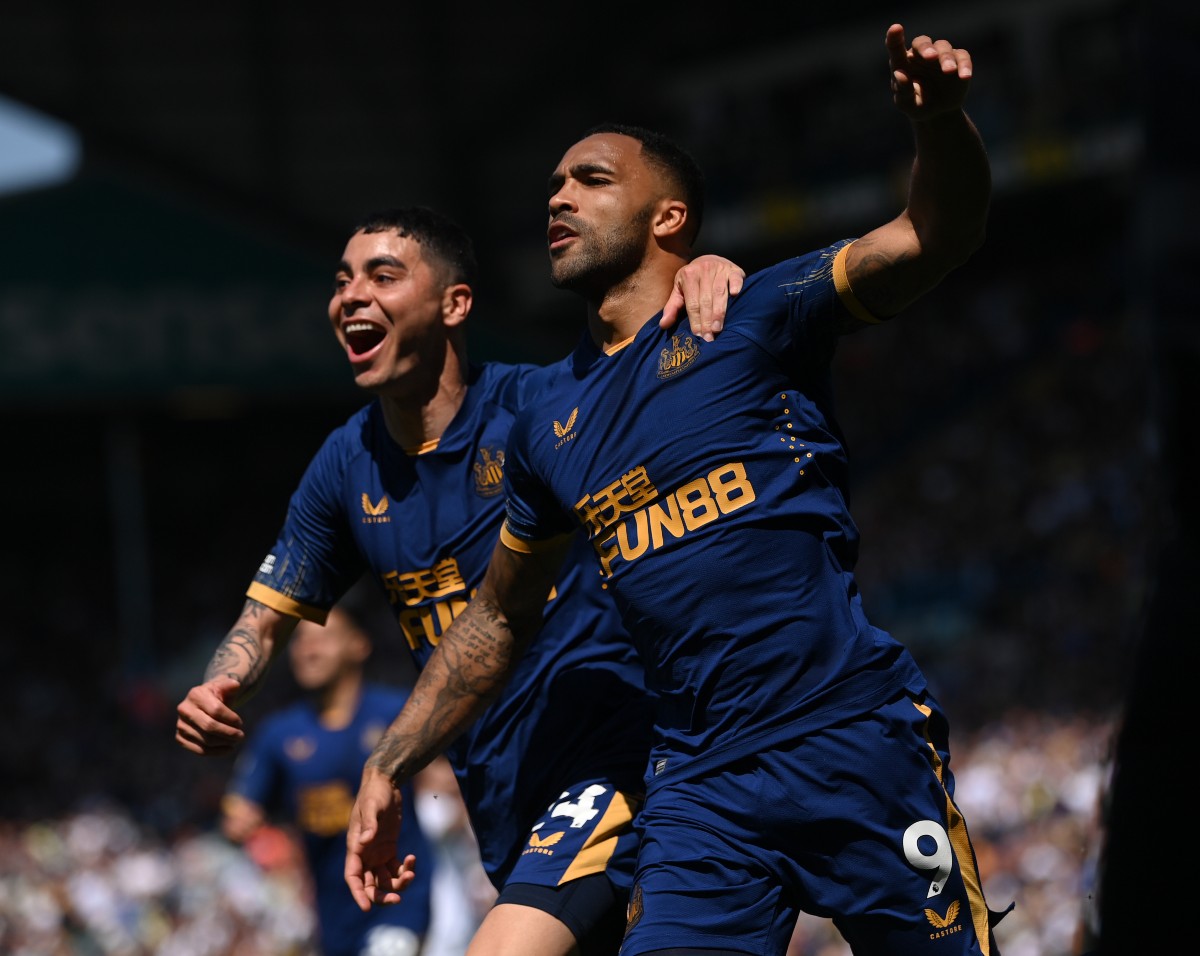 Miguel Almiron and Calum Wilson celebrate