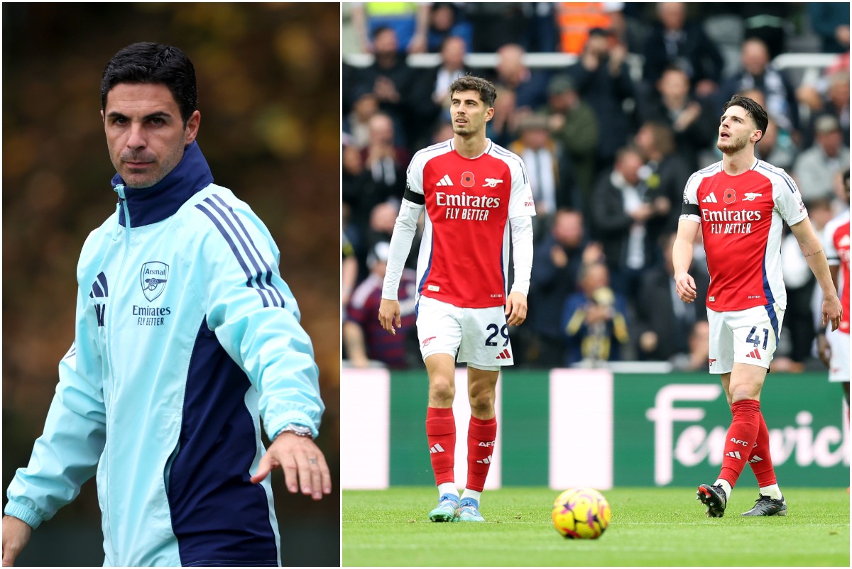 Mikel Arteta in Arsenal training and Kai Havertz in action for the Gunners