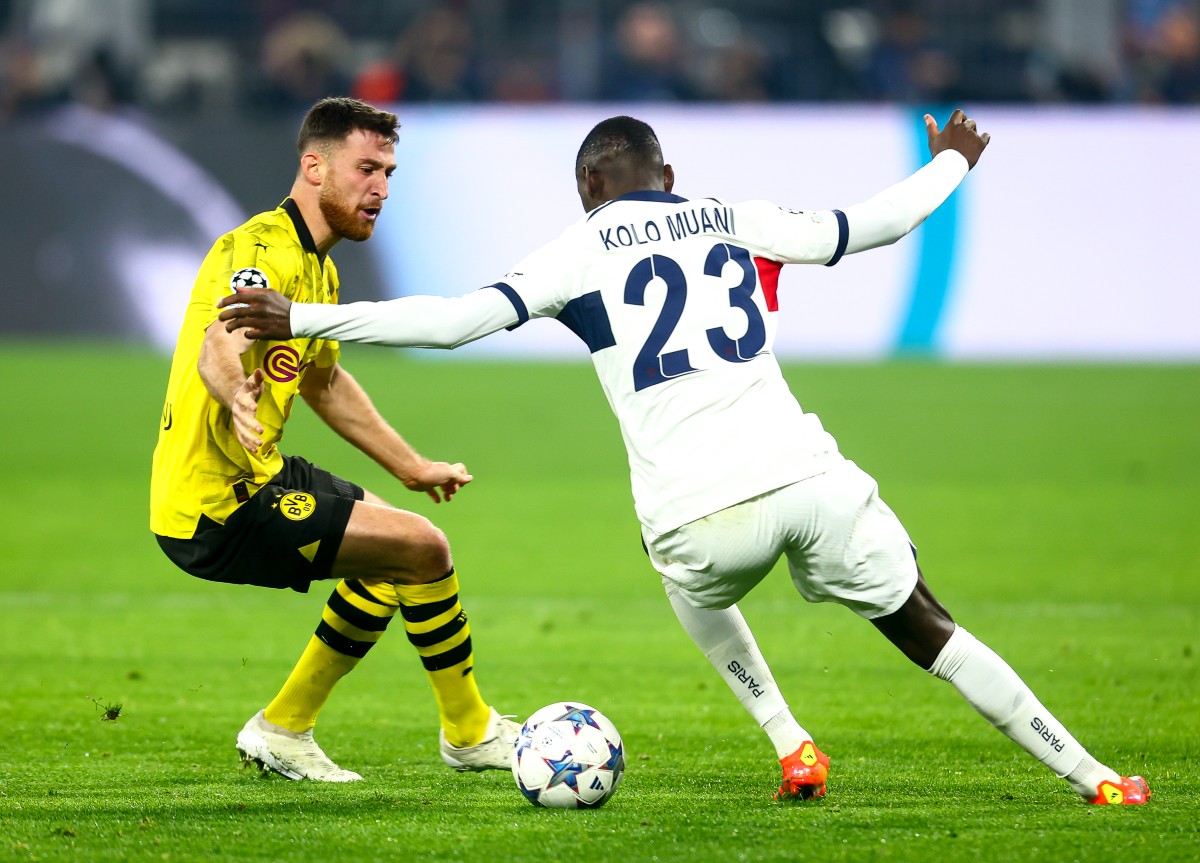 Randal Kolo Muani in action for PSG in the Champions League last season