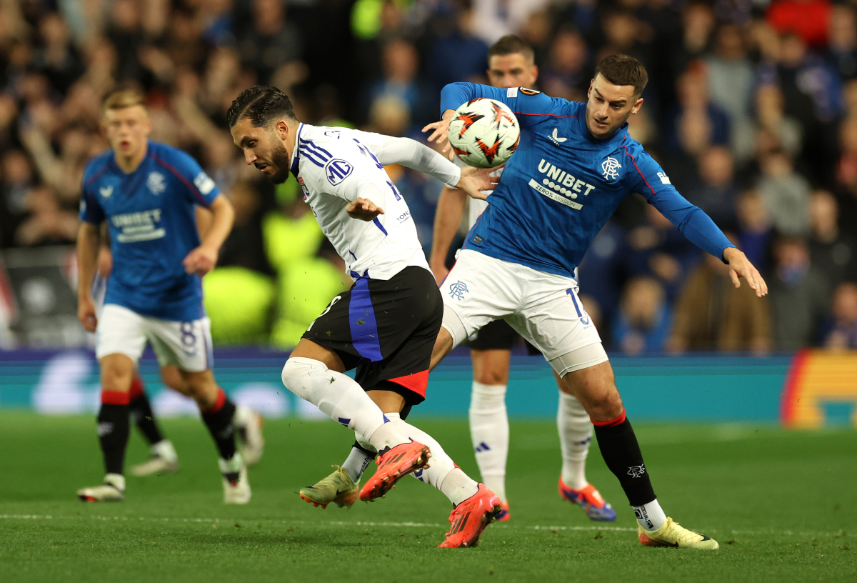 Rayan Cherki in action for Lyon