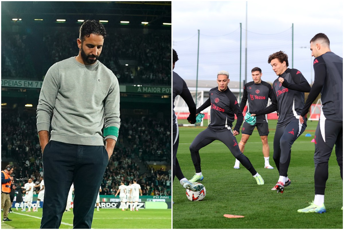 Ruben Amorim at Sporting Lisbon and Man United players in training