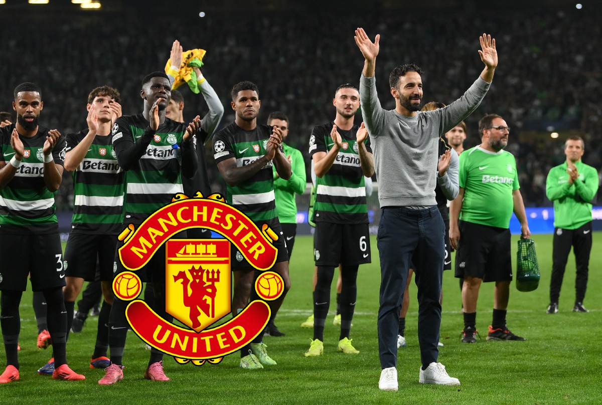 Ruben Amorim and Sporting Lisbon players celebrate