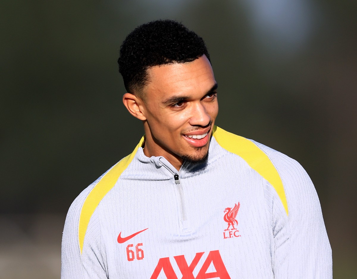 Trent Alexander-Arnold in Liverpool training