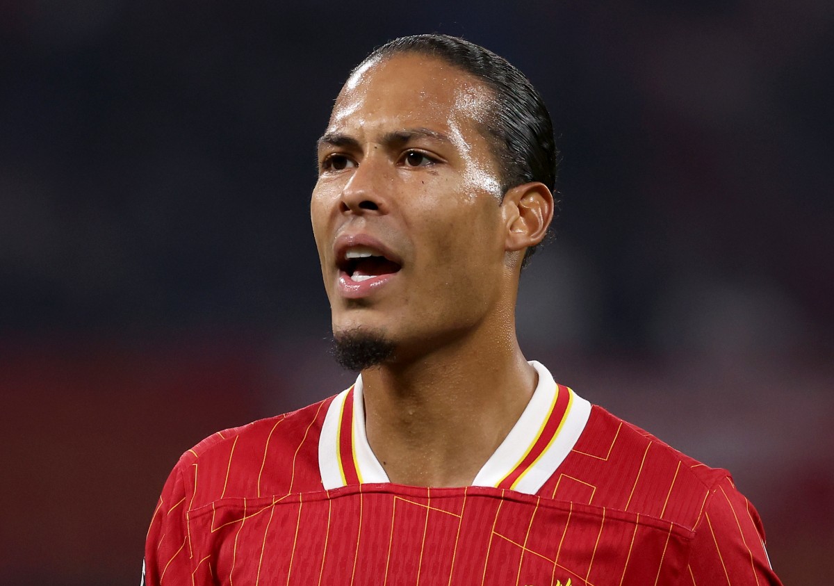 Virgil van Dijk during Liverpool's game against RB Leipzig